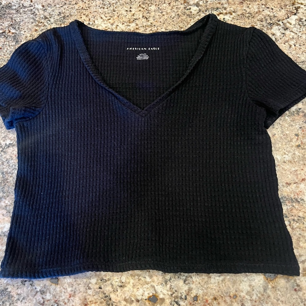 Black American Eagle T Shirt
